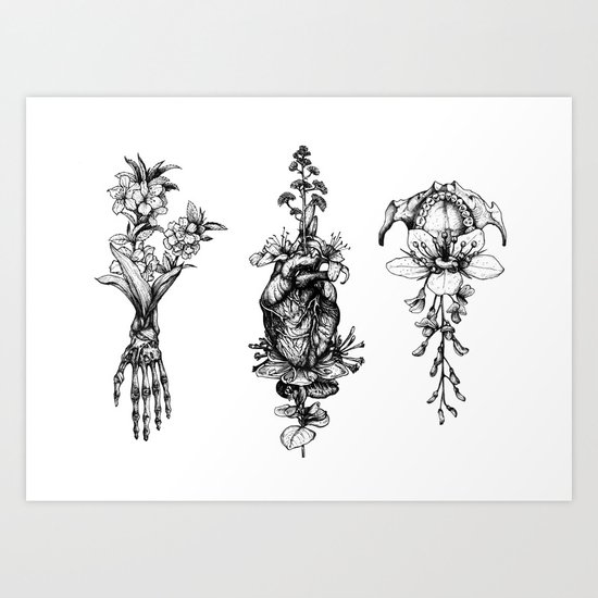 In Bloom - herbarium Art Print