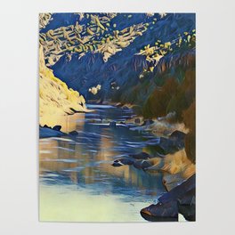 Rio Grande at the John Dunn Bridge on a Winters Day by CheyAnne Sexton Poster