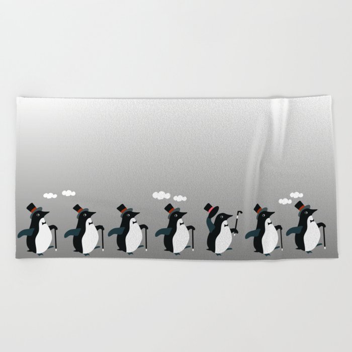 Penguin Parade Beach Towel