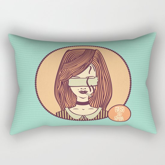 self-portrait (colored) Rectangular Pillow