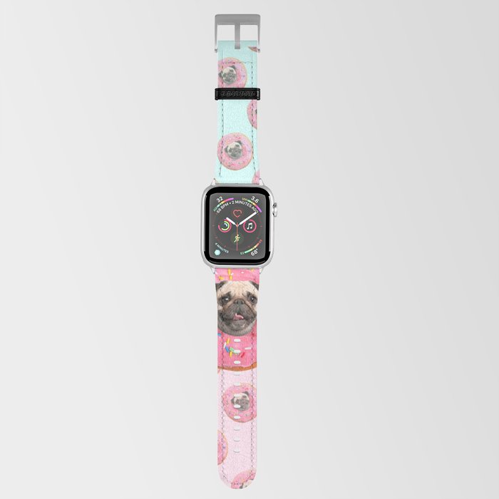 Pug Strawberry Donut Apple Watch Band