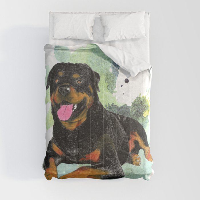 Rottweiler happy Comforter