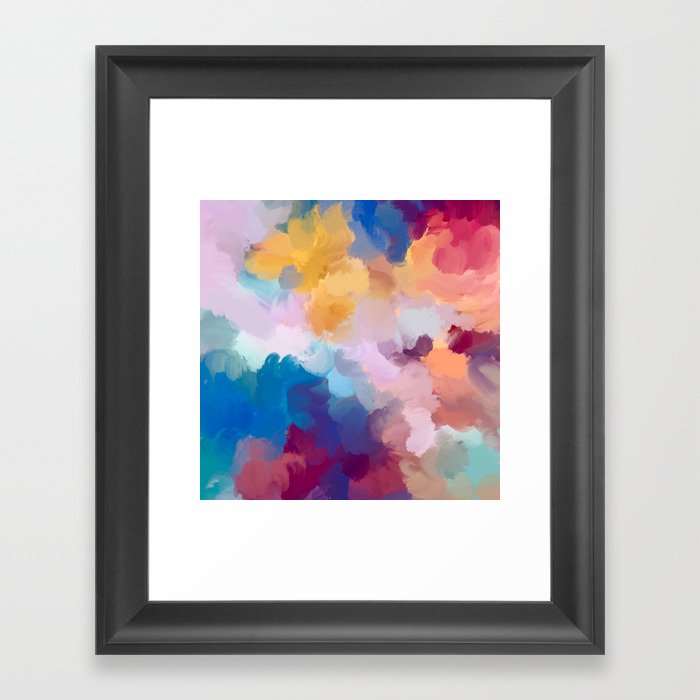 New Beginnings In Full Color | Abstract Texture Color Design Framed Art Print