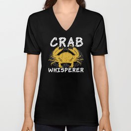Crab Whisperer Great Seafood Boil Crawfish Boil V Neck T Shirt