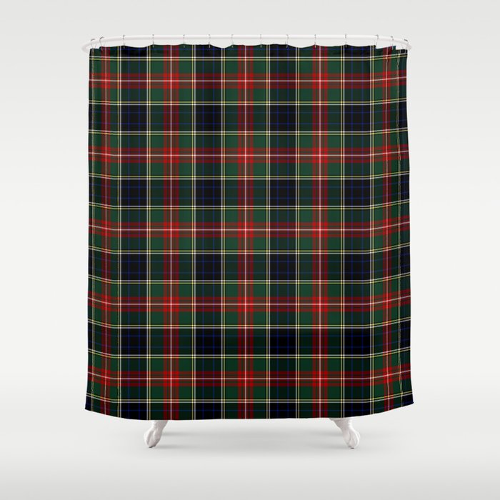 Black Stewart Tartan Shower Curtain