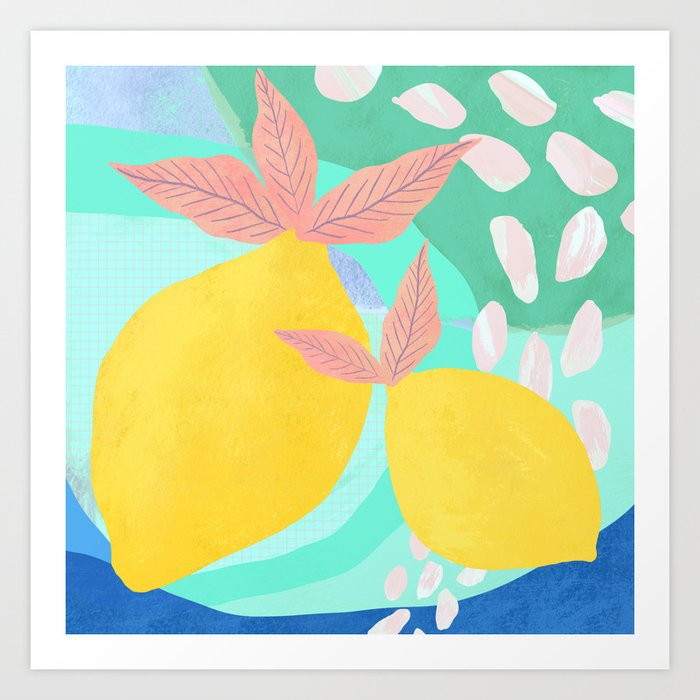 Pink Lemonade - Shapes and Layers no.32 Art Print