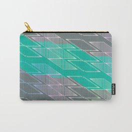 Diamonds (teal/gray) Carry-All Pouch