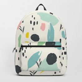 Colourful splotches: modern ink brush strokes with bright colors Backpack