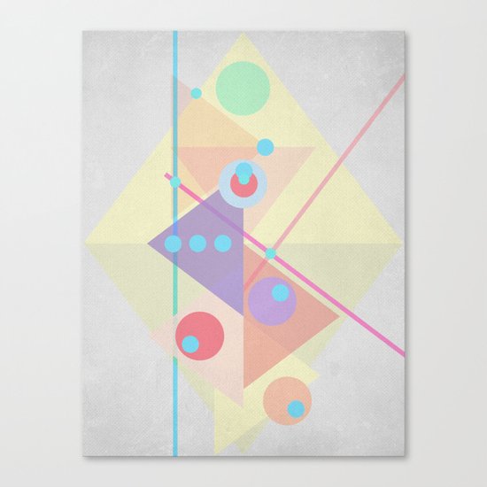 Geometric pastel 01 Canvas Print