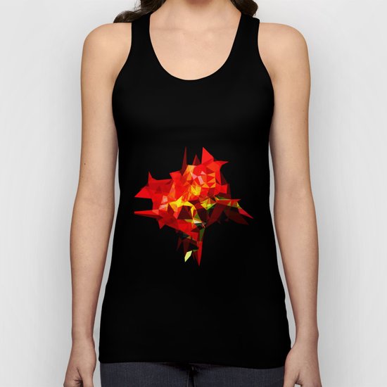 red polygone object Unisex Tank Top