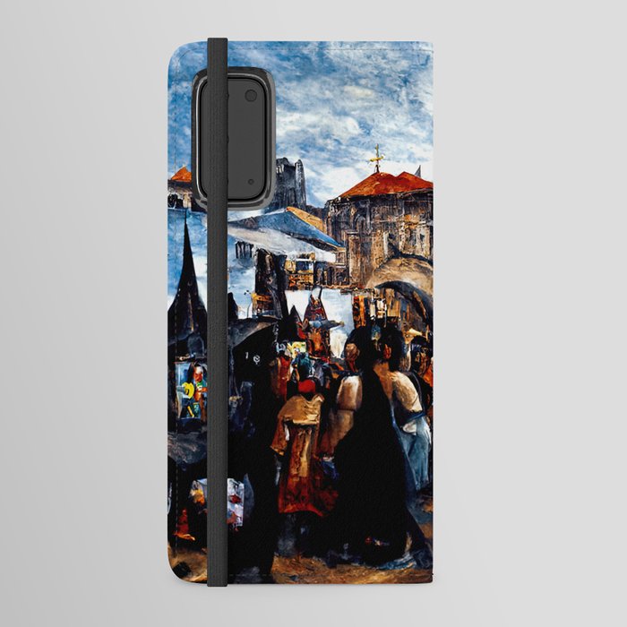 Medieval Fantasy Town Android Wallet Case