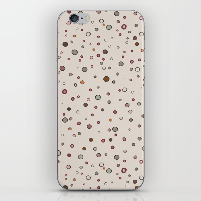 Colorful abstract retro polka dots pattern iPhone Skin