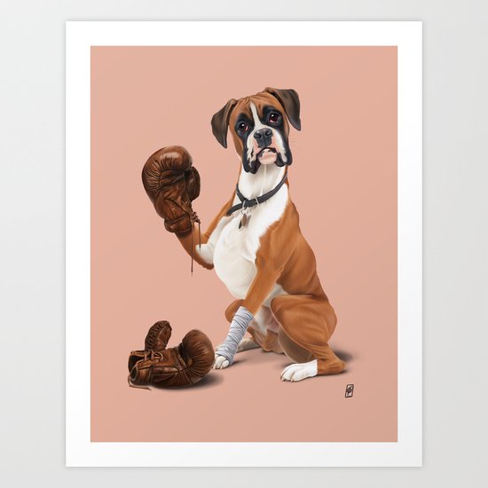 The Boxer (colour) Art Print