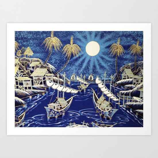 MOON SHIP Art Print