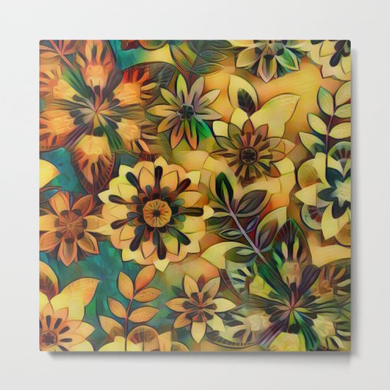 A Floral Dance Metal Print