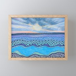 Lake Sunset Framed Mini Art Print