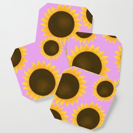 Sunflower- Pink Coaster