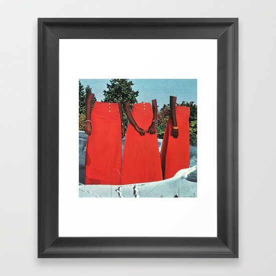 ladies in red Framed Art Print