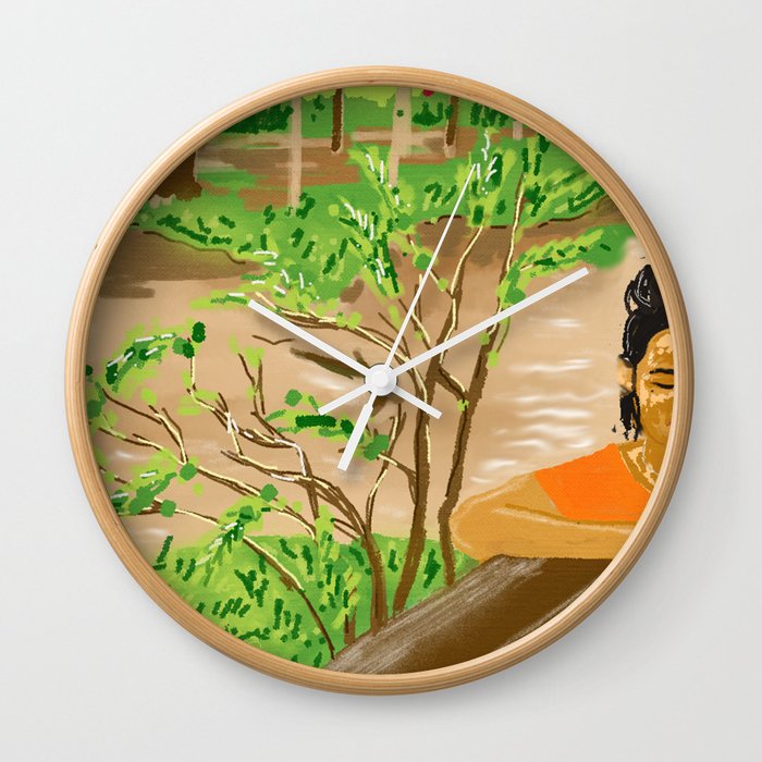 Pam at the Lao River Wall Clock