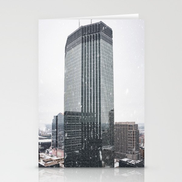 Snowy Skyscraper | Minneapolis Winter Photography Stationery Cards