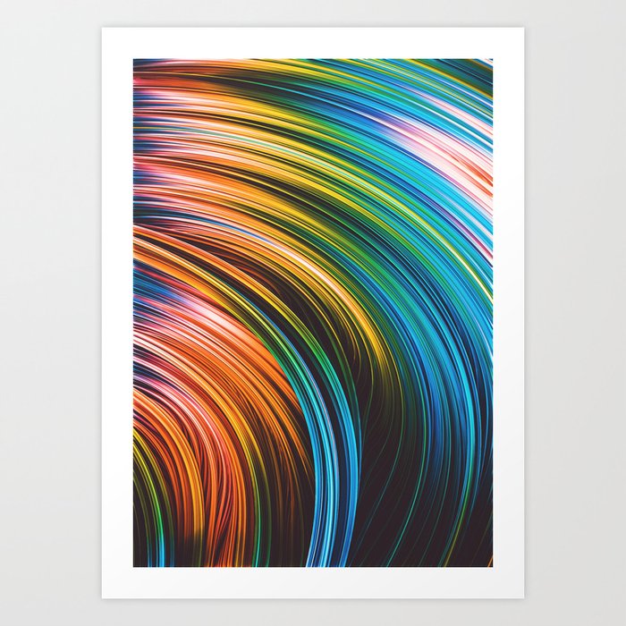 Stranded Strain III.2 Colorful Abstract Strands Art Print