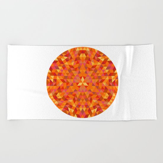 Triangle Sun Mandala Beach Towel