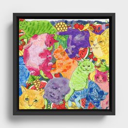 Cats oh my Framed Canvas