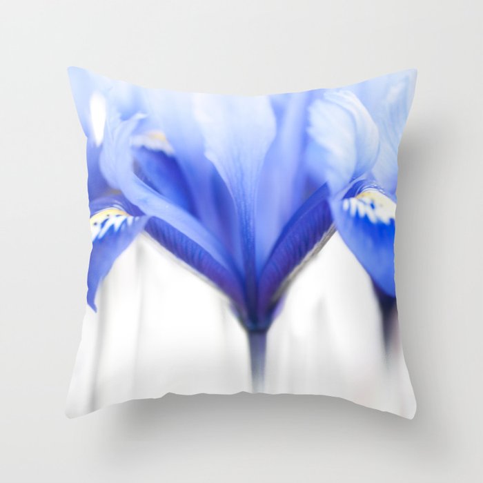 Blue Iris 1 Throw Pillow