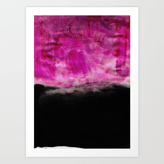 Magenta & Black Art Print