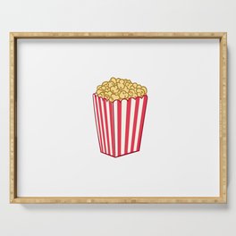 Funny and Cute Cartoon Popcorn design Serving Tray
