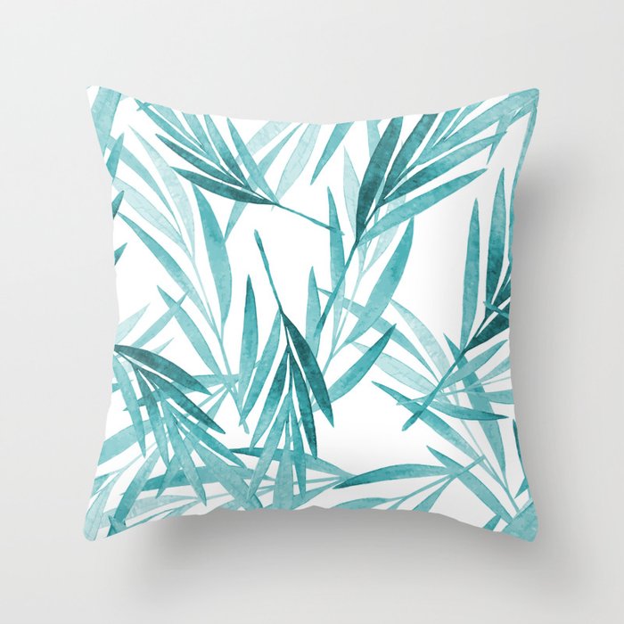 Aqua coastal throw online pillows