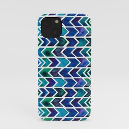 Turquoise and Green Aztec Pattern. iPhone Case