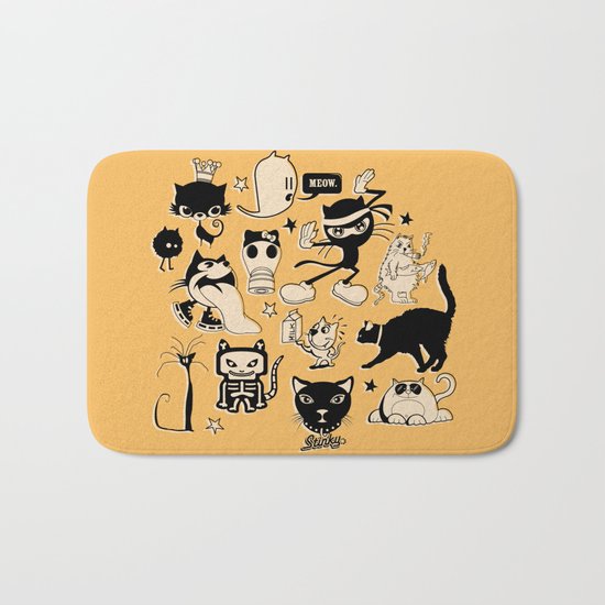 Cat Menagerie Bath Mat