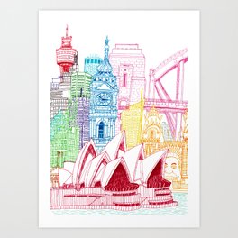 Sydney Towers Art Print
