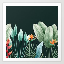 Tropical Leaves Texture Art Print