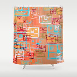 Many Faces Shower Curtain