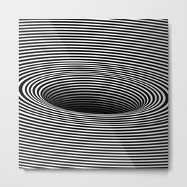 Black Hole Vertigo Metal Print | Hole, Alphavariable, 3D, Lines, Abstract, Blackandwhite, Wow, Wormhole, Space, Timetravel 