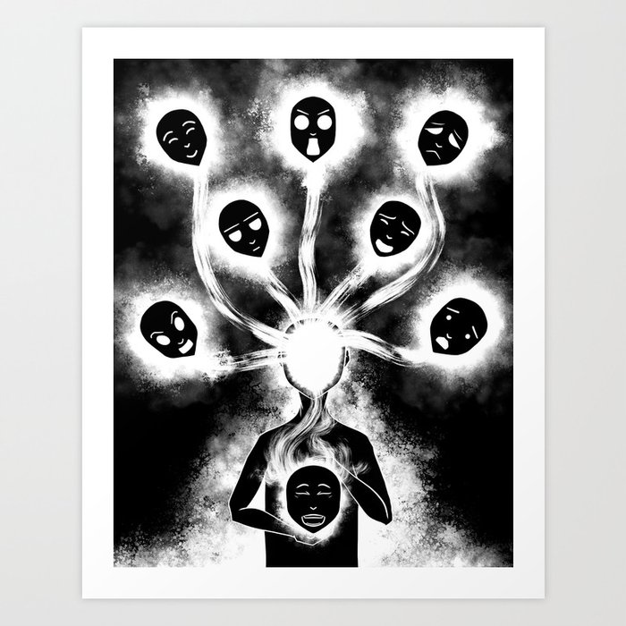 Phantom mask Art Print