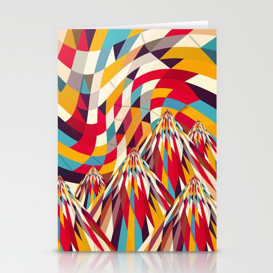 Colorful Mountains Stationery Cards