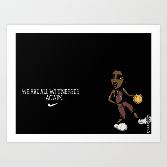 Kyrie Irving "We Are All Witnesses... Again" Banner Art Print