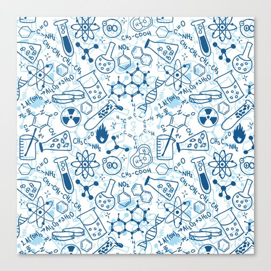 School chemical pattern #2 Canvas Print