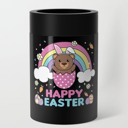 Happy Easter Cute Bear As Easter Bunny For Kids Can Cooler