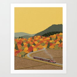 Countryside in autumn Art Print