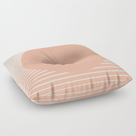 Coral Sun Gradient Pink Floor Pillow by Simple Luxury Mix And Match Sets Society6
