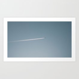 plane flight trail trees sky Art Print | Flight, Plane, Trees, Sky, Trail, Graphicdesign 