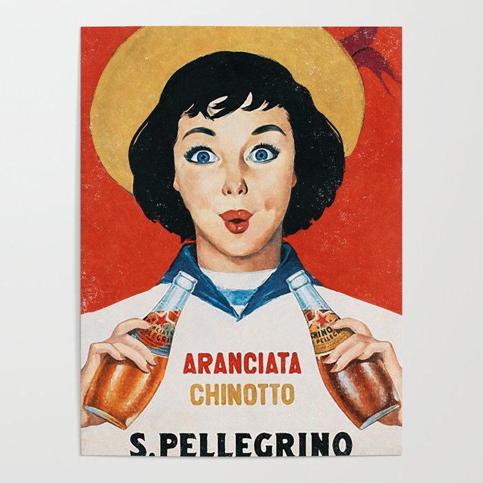 Orange Juice Italian Vintage Poster Poster