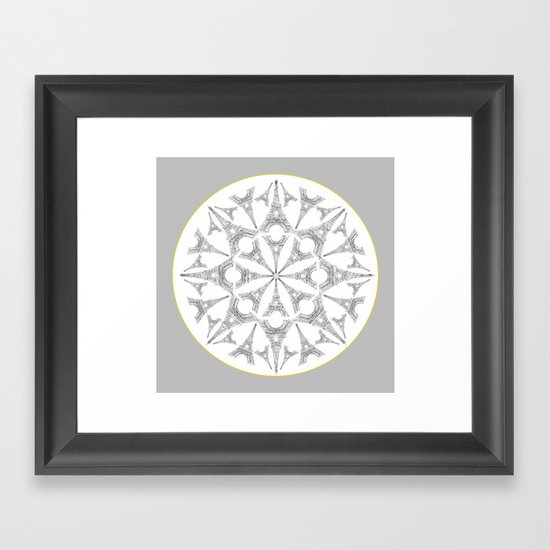 Paris in a Kaleidoscope Framed Art Print