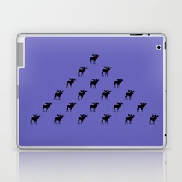 Bull Moose Silhouette - Black on Very Peri Laptop Skin