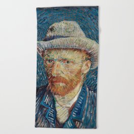 Self-Portrait with Grey Felt Hat Beach Towel