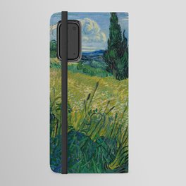 Green Wheat Field Landscape Painting Android Wallet Case